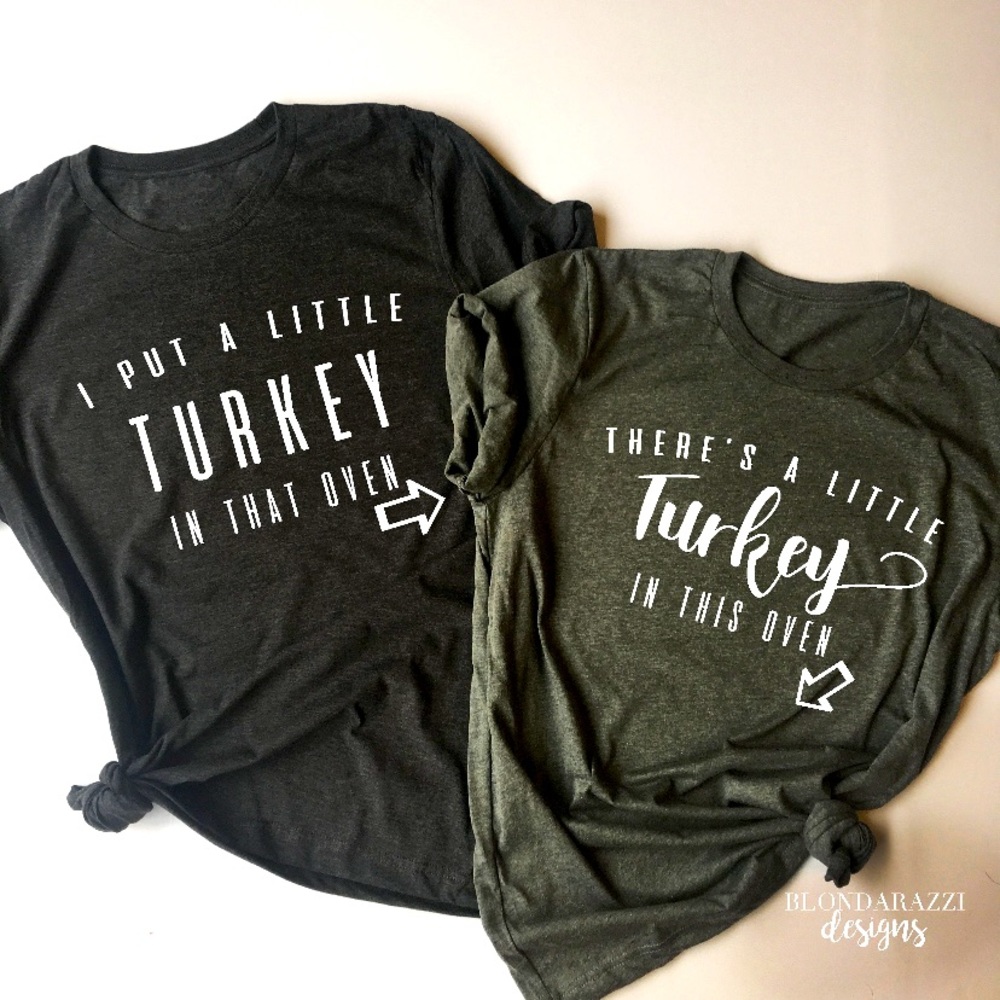 thanksgiving baby announcement tee